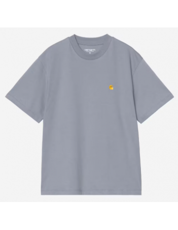 Carhartt WIP W Chase t-shirt - Shady Blue / Gold - Damen T-Shirt - Miniature Photo 1