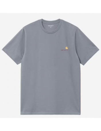 Carhartt WIP American Script T-Shirt - Shady Blue - Herren T-Shirt - Miniature Photo 1