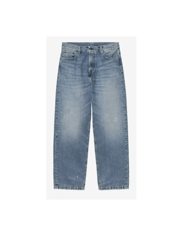 Carhartt Wip Landon Pant - Blue Destroy Wash, Splatter - Männerhosen  - Cover Photo 1