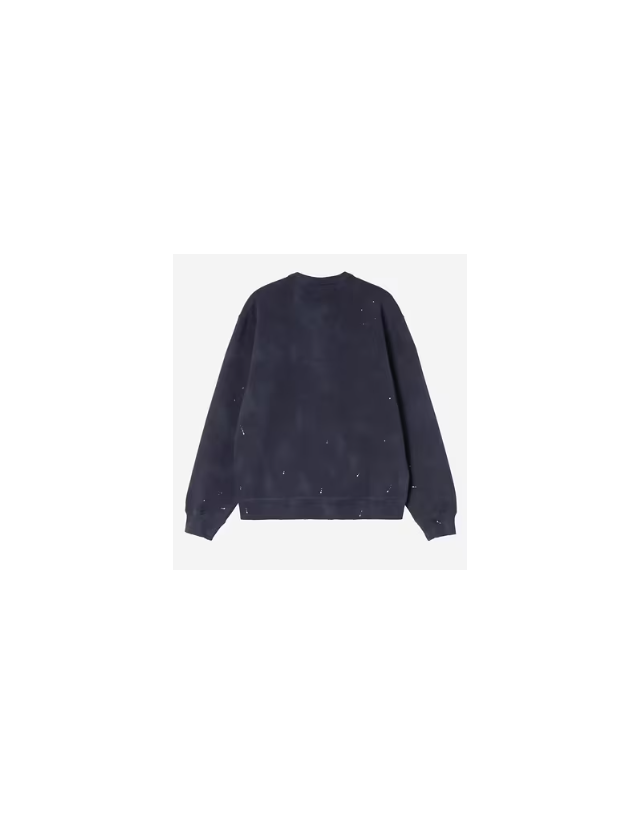 Carhartt Wip Painter Sweat - Dark Navy Destroy Wash, Splatter - Herren Sweatshirt  - Cover Photo 2