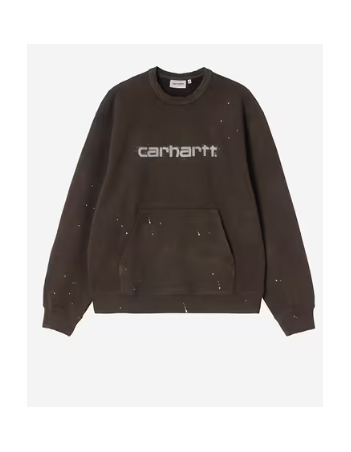 Carhartt WIP Painter sweat - tobacco destroy wash, splatter - Sweat Homme - Miniature Photo 1