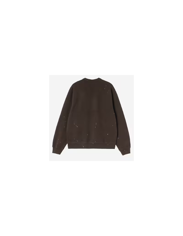 Carhartt Wip Painter Sweat - Tobacco Destroy Wash, Splatter - Sweat Homme  - Cover Photo 2