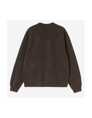 Carhartt WIP Painter sweat - tobacco destroy wash, splatter - Sweat Homme - Miniature Photo 2