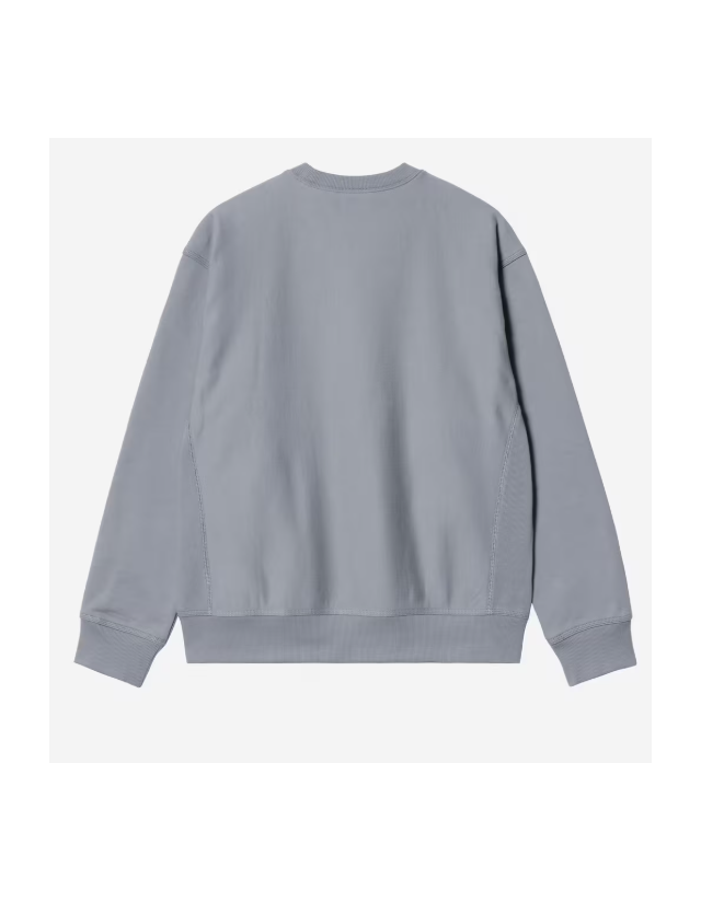Carhartt Wip American Scirpt Sweat - Shady Blue - Sweat Homme  - Cover Photo 2