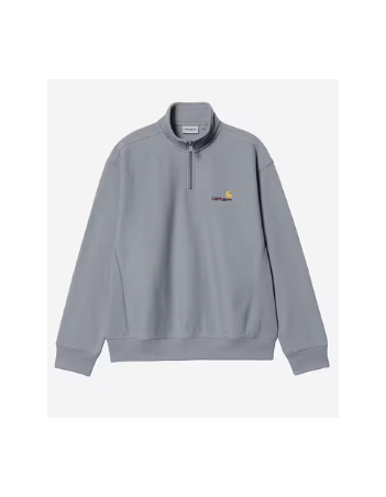 Carhartt WIP Half zip american script sweat - shady blue - Sweat Homme - Miniature Photo 1