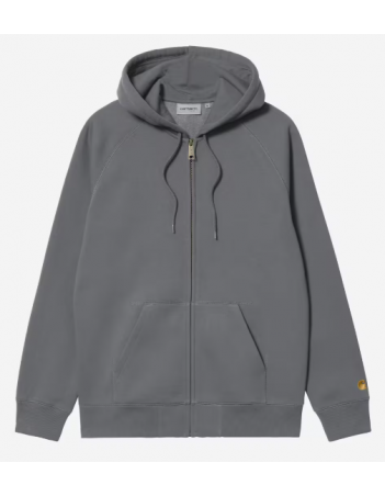 Carhartt WIP Hooded Chase Jacket - Styx / Gold - Men's Sweatshirt - Miniature Photo 2