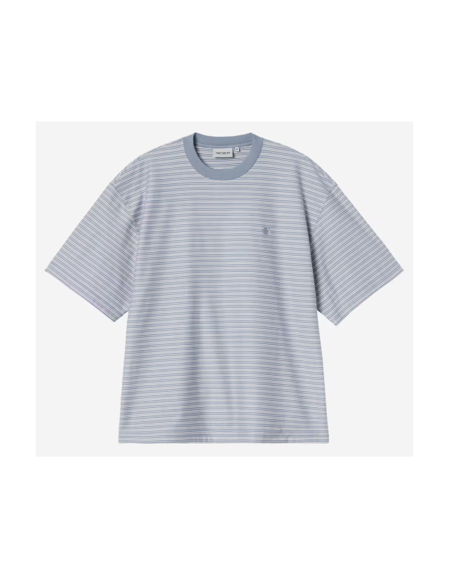 Carhartt Wip Dupree T-Shirt Dupree Stripe, Shady Blue - Men's T-Shirt  - Cover Photo 1