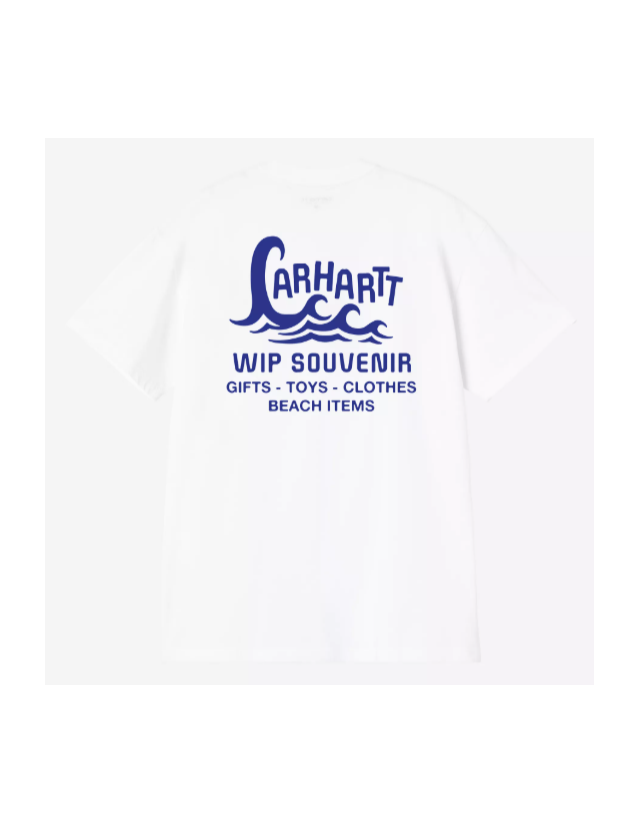 Carhartt Wip Waves T-Shirt - White - T-Shirt Homme  - Cover Photo 2