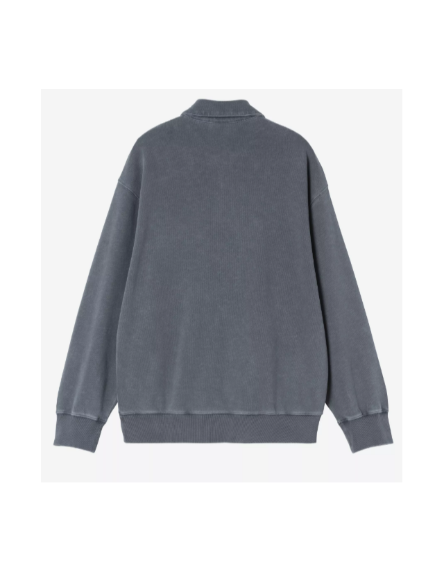 Carhartt Wip Harper Polo - Carbon Garmend Dyed - Men's Sweatshirt  - Cover Photo 2