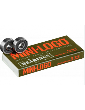 mini Logo skateboard bearings series 38MM- 8 Pack - Roulement Rollers - Miniature Photo 1