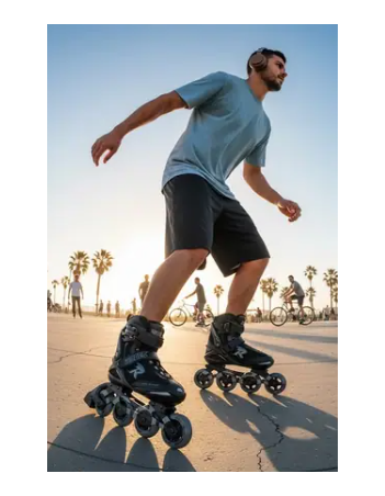 Roces Pic TIF 80 - Black / Grey - Fitness Skeelers - Miniature Photo 2