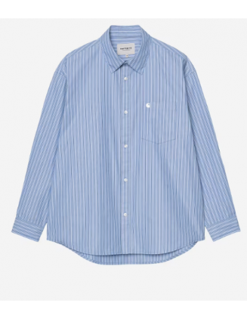 Carhartt WIP Keene L/S shirt - keene stripe, curacao - Chemise Homme - Miniature Photo 1