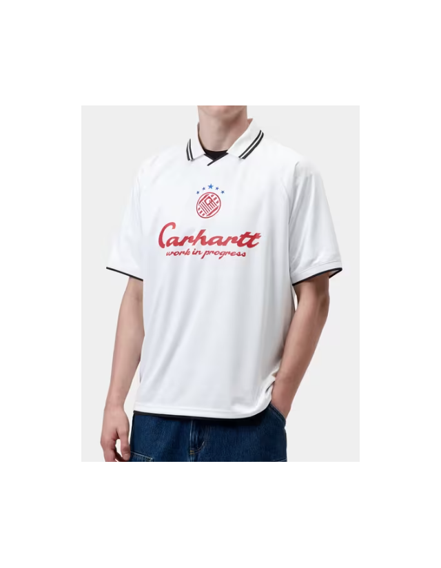 Carhartt Wip Terrasse Football T-Shirt - White - Men's T-Shirt  - Cover Photo 2