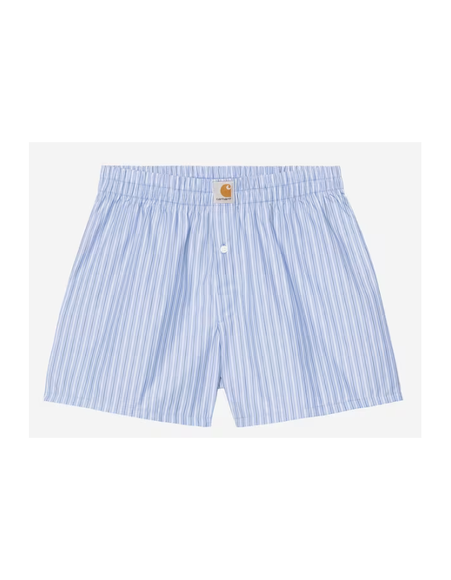 Carhartt Wip Cotton Boxer - Keene Stripe Curacao - Gadget  - Cover Photo 2
