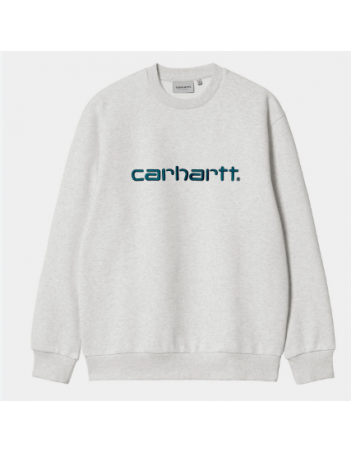 Carhartt WIP Carhartt sweat - ash heather /  dusk blue - Sweat Homme - Miniature Photo 1