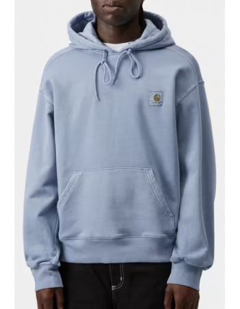 Carhartt WIP Hooded nelson sweat - Gentle Blue - Men's Sweatshirt - Miniature Photo 3