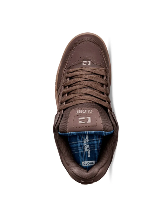Globe Tilt - Brown / Blue / Tartan - Skate Shoes  - Cover Photo 3
