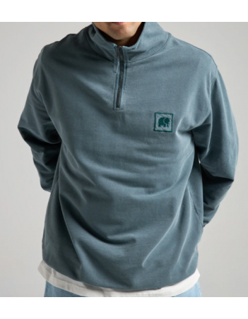 Trendsplant sauce Pigment Dyed Quarter Zip Sweatshirt - Elm Green - Herren Sweatshirt - Miniature Photo 2