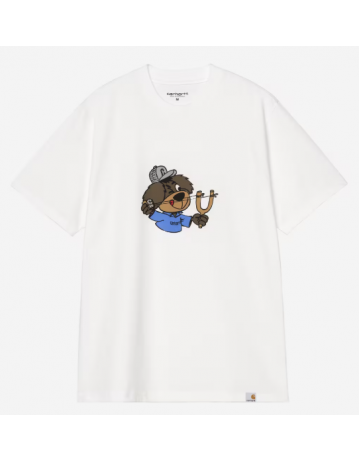 Carhartt Wip Slingshot T-Shirt - White Heavy Enzyme - Product Photo 1