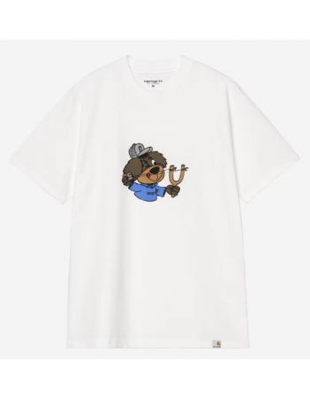 Carhartt WIP Slingshot t-shirt - white heavy enzyme - T-Shirt Homme - Miniature Photo 1
