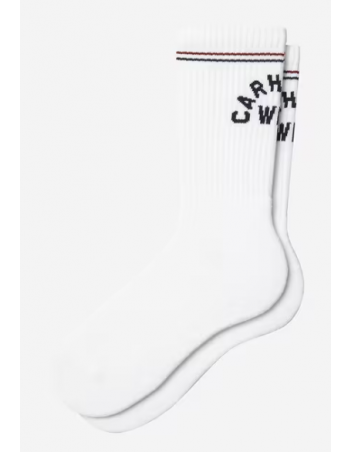 Carhartt WIP Arch script socks - White / dark navy - Socks - Miniature Photo 1
