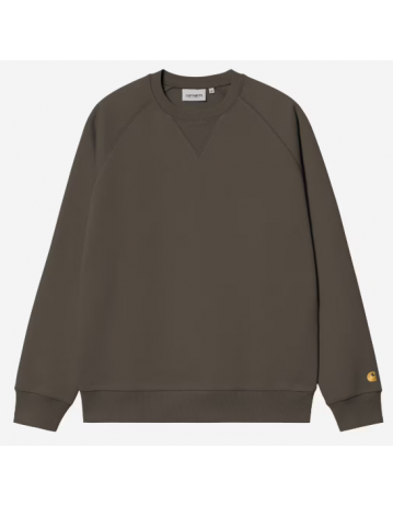 Carhartt Wip Chase Sweat - Shungite / Gold - Product Photo 1