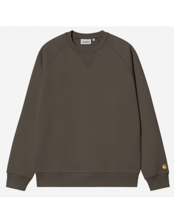 Carhartt WIP Chase Sweat - Shungite / Gold - Herren Sweatshirt - Miniature Photo 1