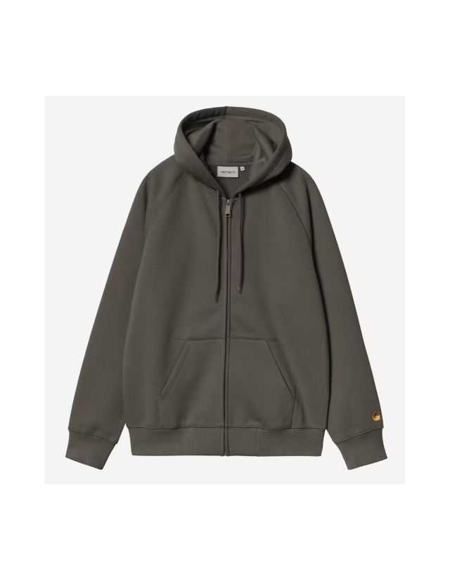 Carhartt Wip Hooded Chase Jacket - Shungite / Gold - Herren Sweatshirt  - Cover Photo 2