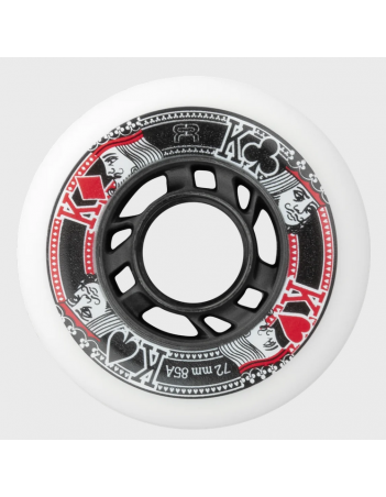 FR street kings wheels - White / Black - Skeelers Wielen - Miniature Photo 1