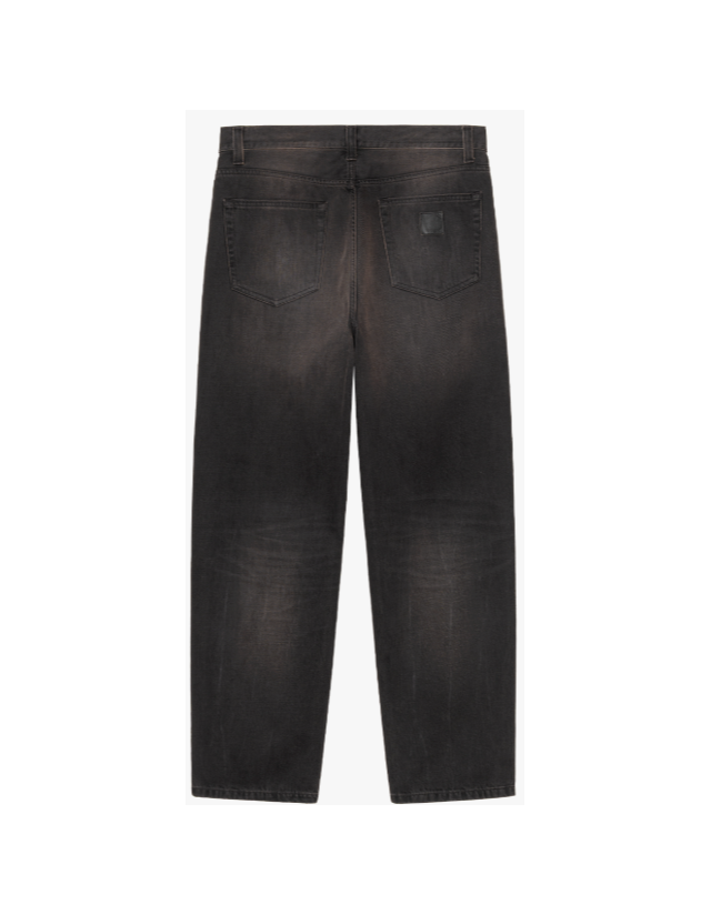 Carhartt Wip Aaron Pant - Black Tobacco Used Wash - Men's Pants  - Cover Photo 1