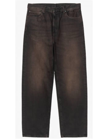 Carhartt WIP Aaron Pant - Black tobacco used wash - Men's Pants - Miniature Photo 2