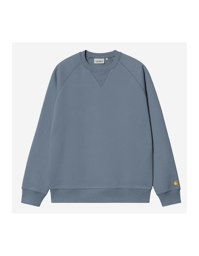 Carhartt Wip Chase Sweat Icesheet / Gold - Sweat Homme  - Cover Photo 1