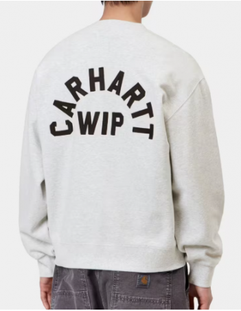 Carhartt WIP Arch sweat - Ash heather - Dark navy stone - Sweat Homme - Miniature Photo 3