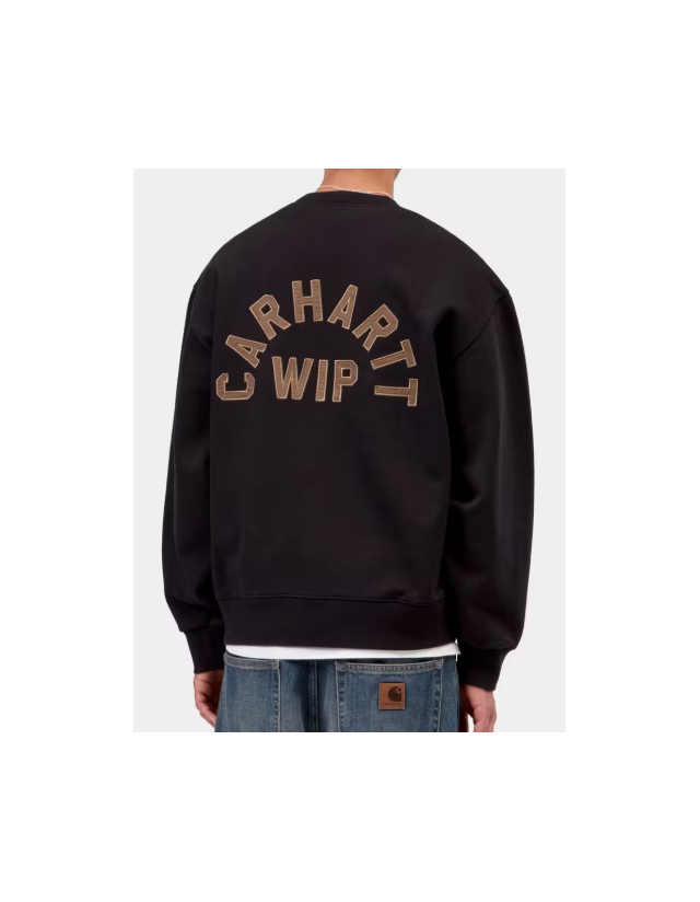 Carhartt Wip Arch Sweat - Black / Hamilton Brown Stone - Sweat Homme  - Cover Photo 1