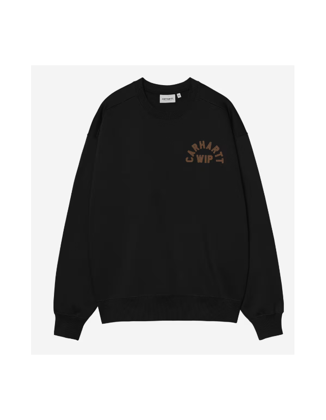 Carhartt Wip Arch Sweat - Black / Hamilton Brown Stone - Sweat Homme  - Cover Photo 2