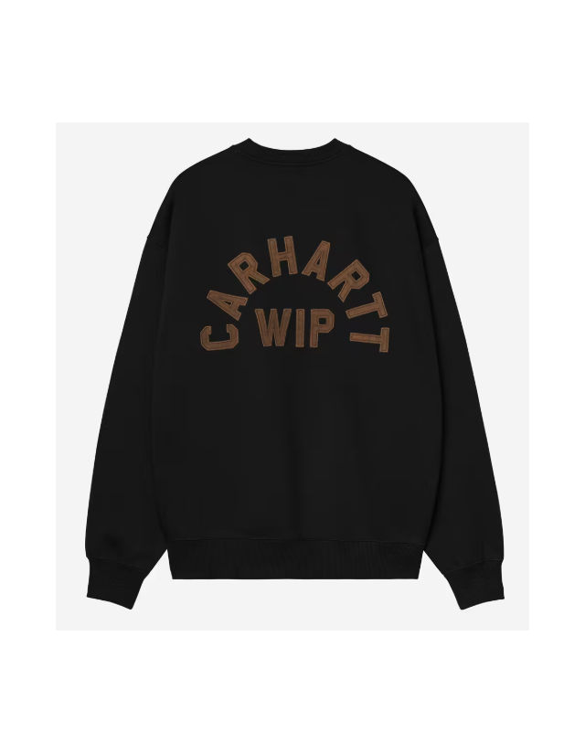 Carhartt Wip Arch Sweat - Black / Hamilton Brown Stone - Sweat Homme  - Cover Photo 3