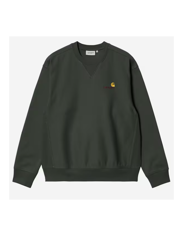 Carhartt Wip American Script Sweat - Raven - Men's Sweatshirt  - Cover Photo 1