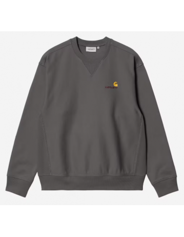 Carhartt Wip American Script Sweat - Graphite - Product Photo 2