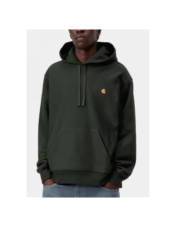 Carhartt Wip Hooded American Script Sweat - Raven - Product Photo 1