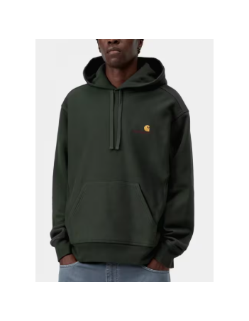 Carhartt WIP Hooded American script sweat - Raven - Men's Sweatshirt - Miniature Photo 1