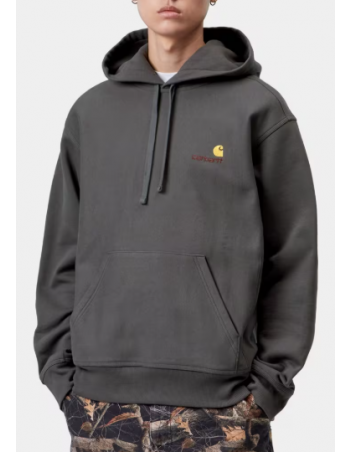 Carhartt WIP Hooded American script sweat - Graphite - Herren Sweatshirt - Miniature Photo 1