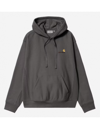 Carhartt WIP Hooded American script sweat - Graphite - Herren Sweatshirt - Miniature Photo 2