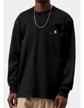 Carhartt WIP L/S American Script T-shirt - Black - Men's T-Shirt - Miniature Photo 2