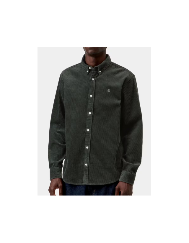 Carhartt Wip Madison Cord Shirt - Raven - Heren Overhemd  - Cover Photo 1