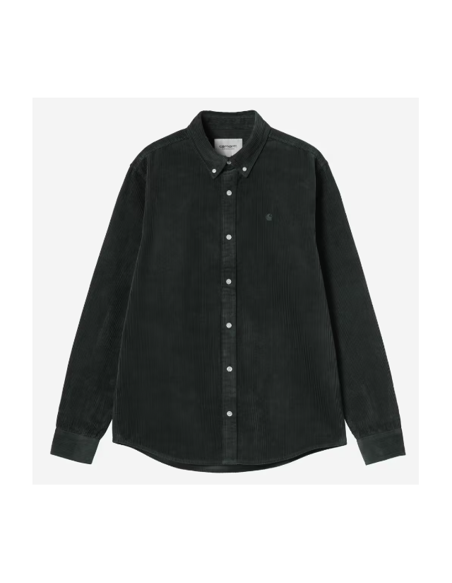 Carhartt Wip Madison Cord Shirt - Raven - Heren Overhemd  - Cover Photo 2