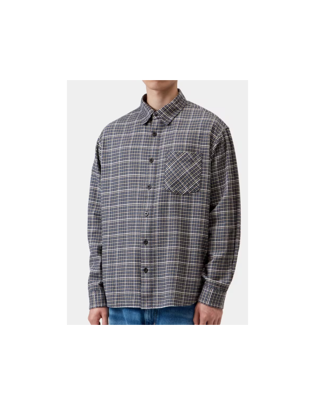 Carhartt Wip L/S Todrick Shirt - Houndstooth Icesheet - Herrenhemd  - Cover Photo 1