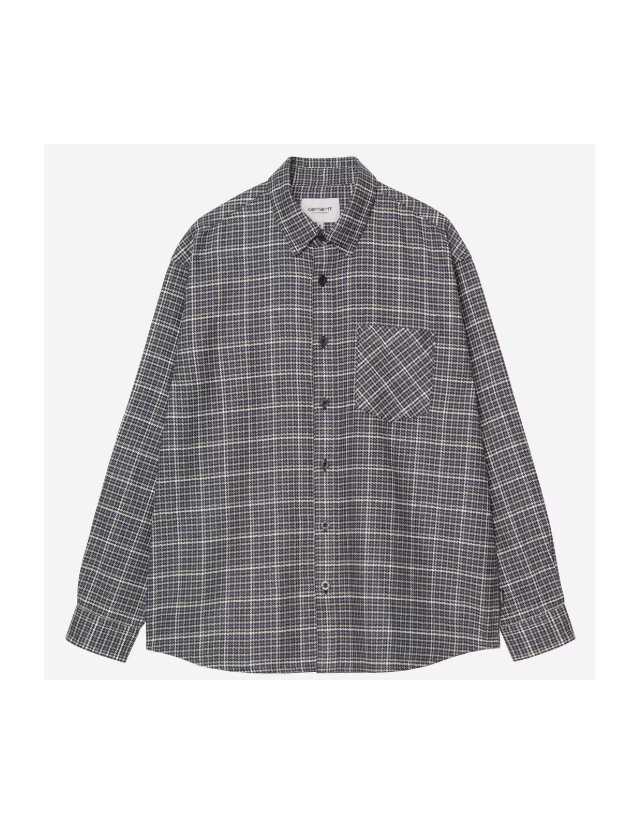 Carhartt Wip L/S Todrick Shirt - Houndstooth Icesheet - Herrenhemd  - Cover Photo 2