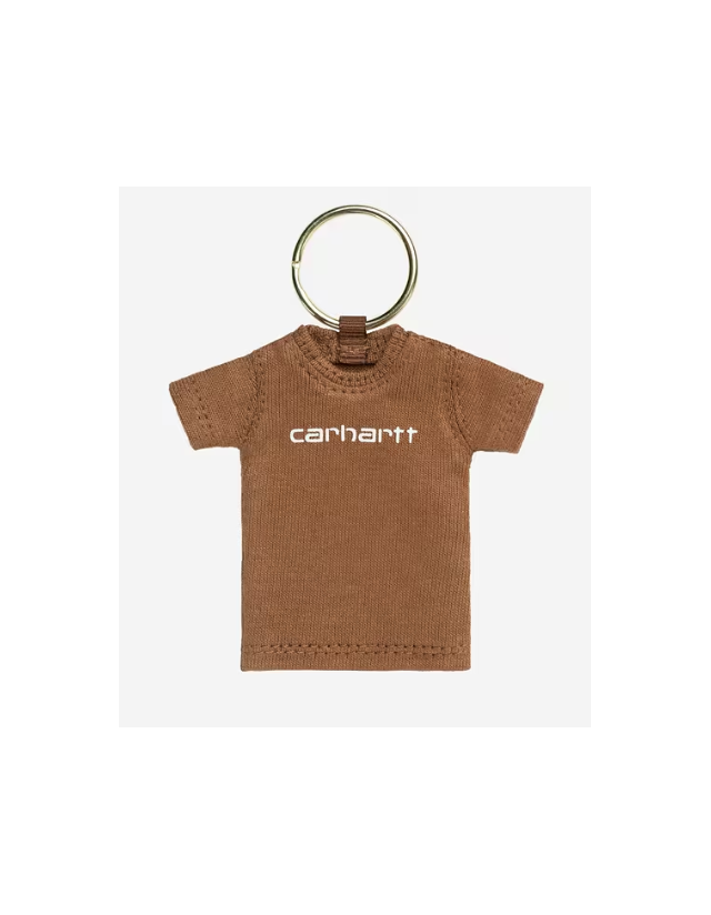 Carhartt Wip Mini Script T-Shirt Keychain - Hamilton Brown - Gadget  - Cover Photo 1