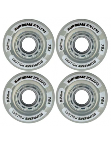 Supreme Rollers Quad Wheels 62mm/78a - Clear 4pack - Product Photo 1