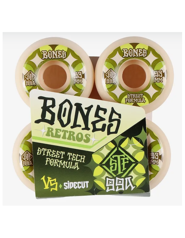 Bones Wheels Patterns Stf 99a 53mm White v5 - Roues Skateboard  - Cover Photo 2